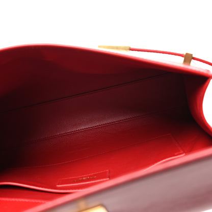 Saint Laurent Smooth Calfskin Manhattan Shoulder Bag Rouge Eros 5 of 10