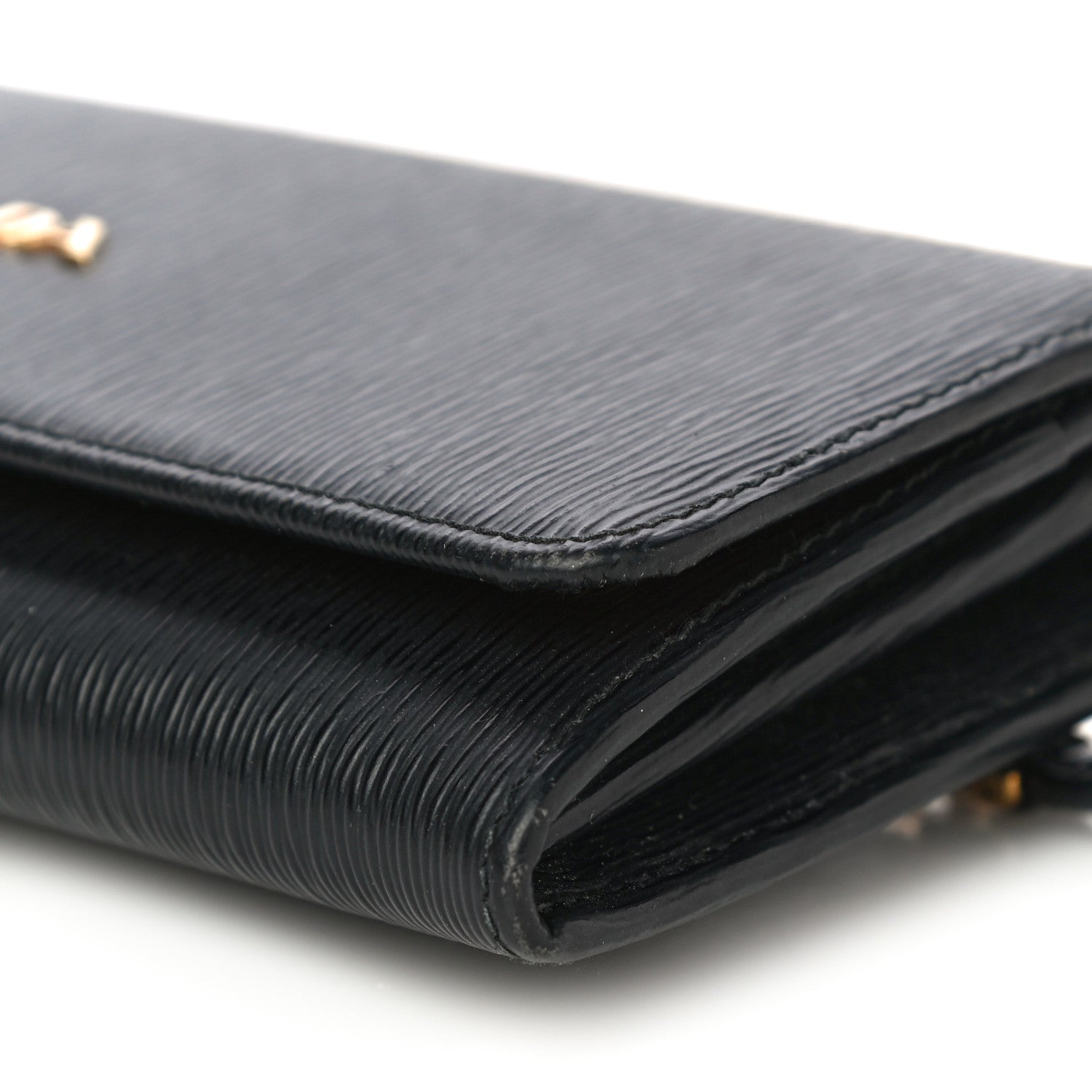 Prada Vitello Move Bi-Color Continental Flap Travel Wallet Black Lacca 10 of 11