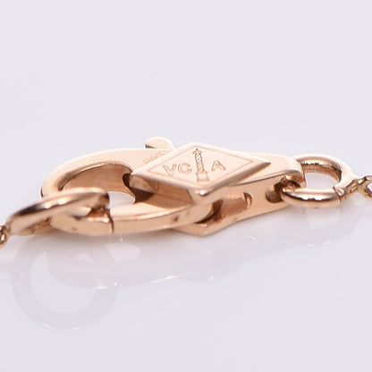 Van Cleef & Arpels 18K Rose Gold Carnelian Sweet Alhambra Bracelet 4 of 6