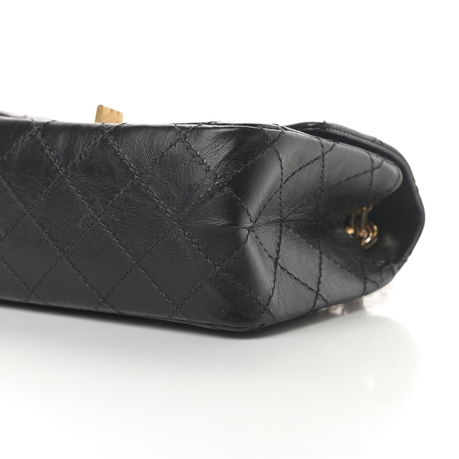 Chanel Aged Calfskin Quilted 2.55 Reissue Mini Flap Black 10 of 11