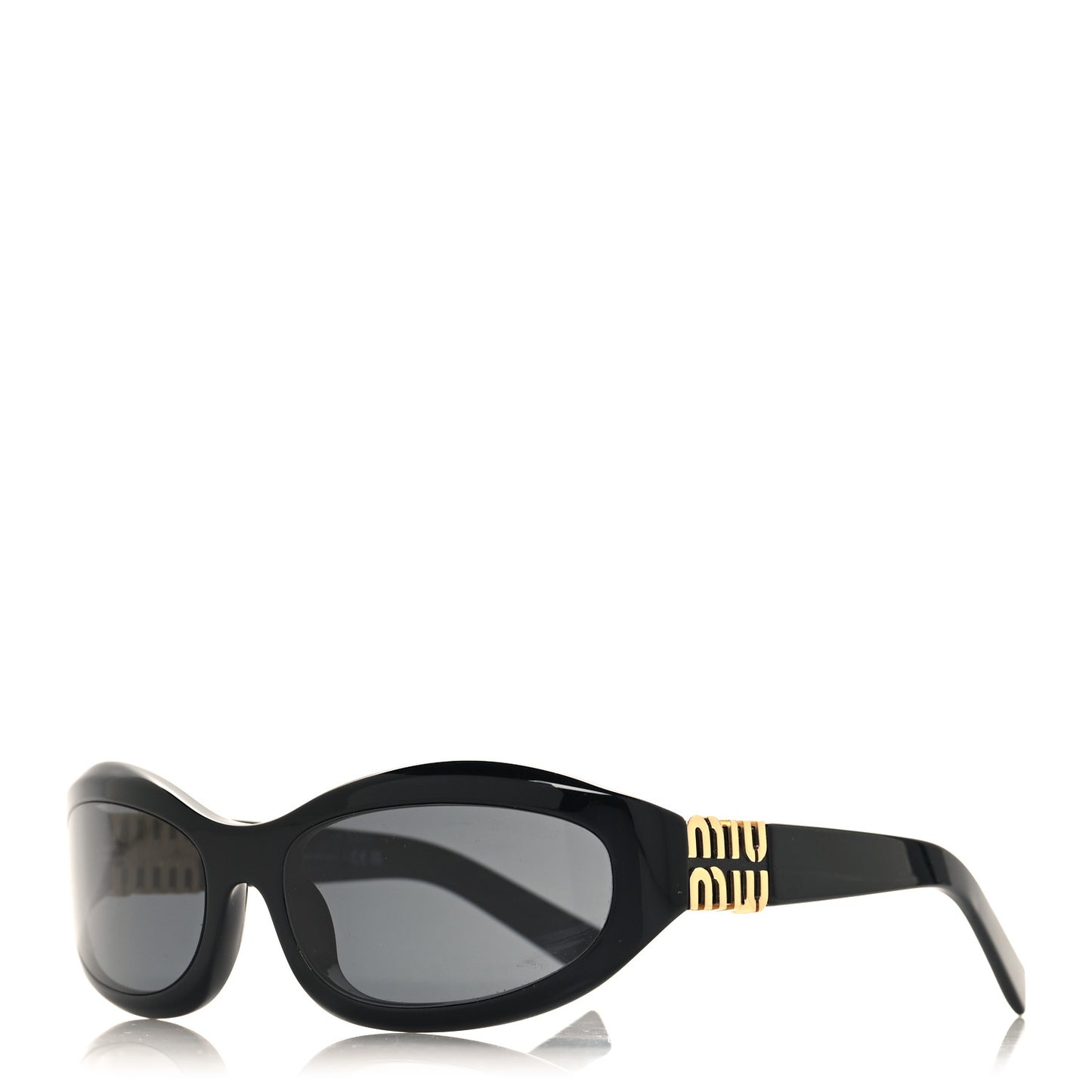 Acetate Oval Sunglasses SMU14Z Black