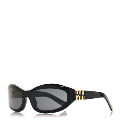Miu Miu Acetate Oval Sunglasses SMU14Z Black 1 of 7