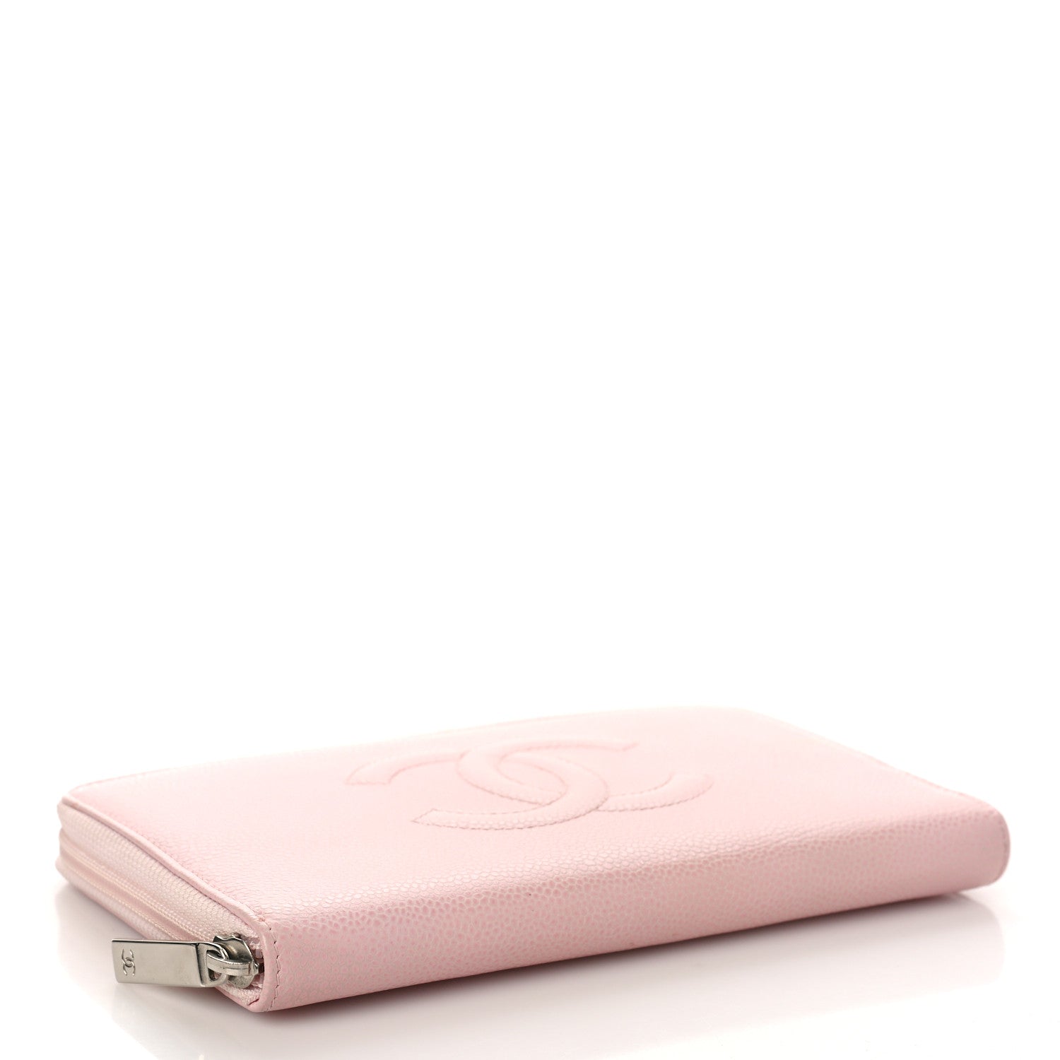 Chanel Caviar Large CC Timeless Zip Around Organizer Wallet Light Pink 4 of 10