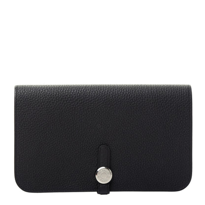 Hermes Togo Dogon Duo Wallet Black 1 of 8