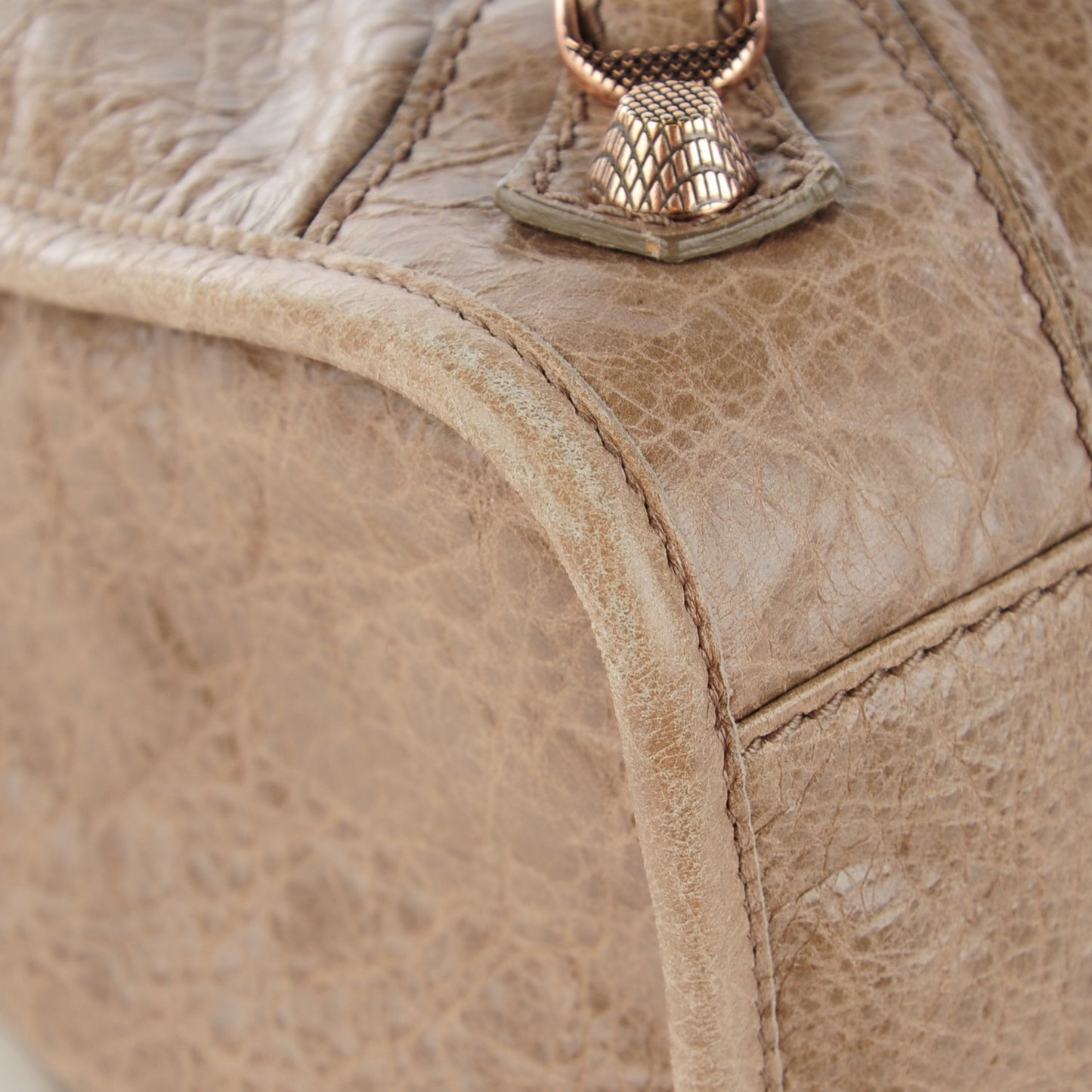 Agneau Giant 12 Rose Gold Hardware City Gris Poivre