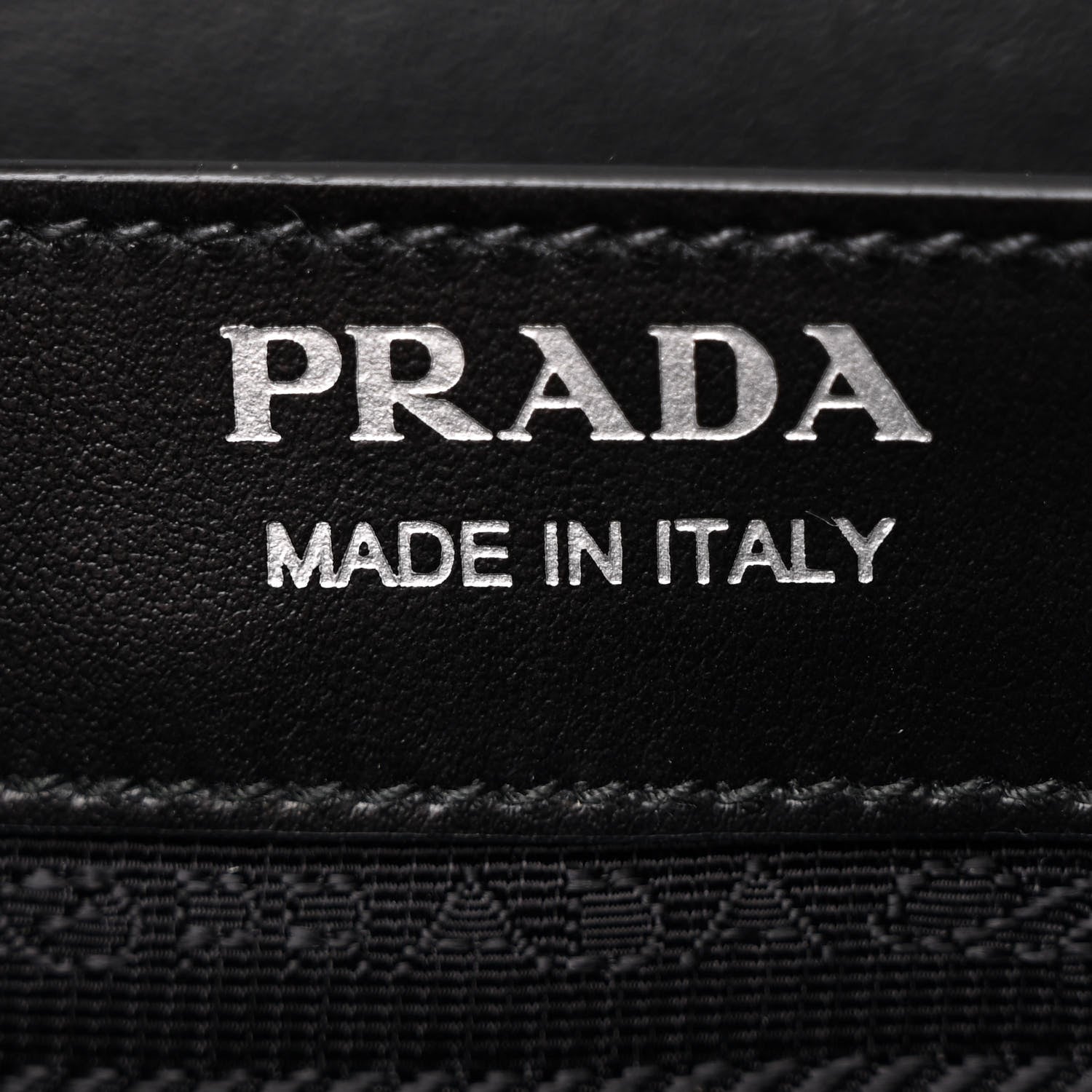 Prada Tessuto Nylon Jacquard Logo Envelope Flap Chain Shoulder Bag Black 7 of 12