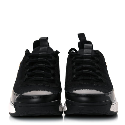 Chanel Velvet Calfskin Mixed Fibers CC Sneakers 38.5 Black 2 of 9