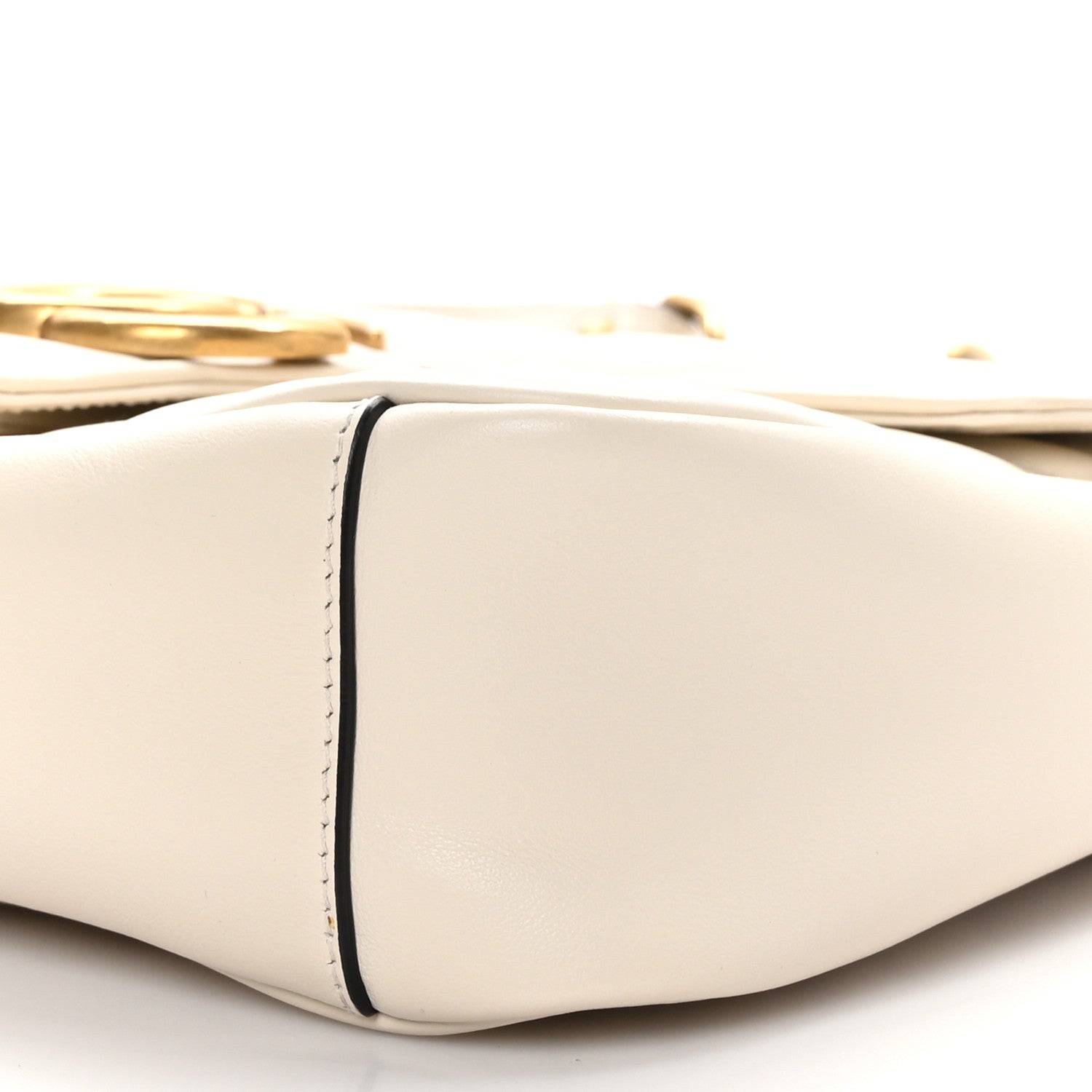 Gucci Calfskin Matelasse Small GG Marmont Shoulder Bag White 10 of 10