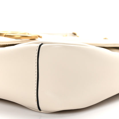 Gucci Calfskin Matelasse Small GG Marmont Shoulder Bag White 10 of 10
