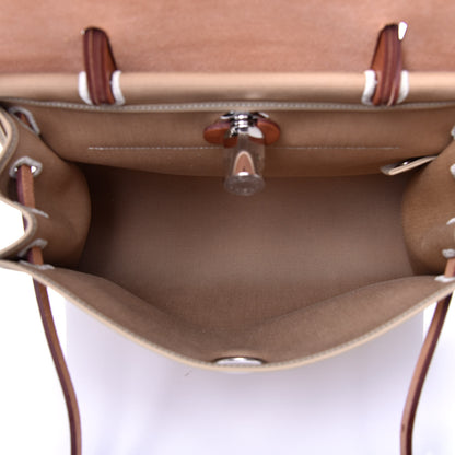 Hermes Vache Hunter Toile Officier Herbag Zip PM 31 Trench Fauve 6 of 11