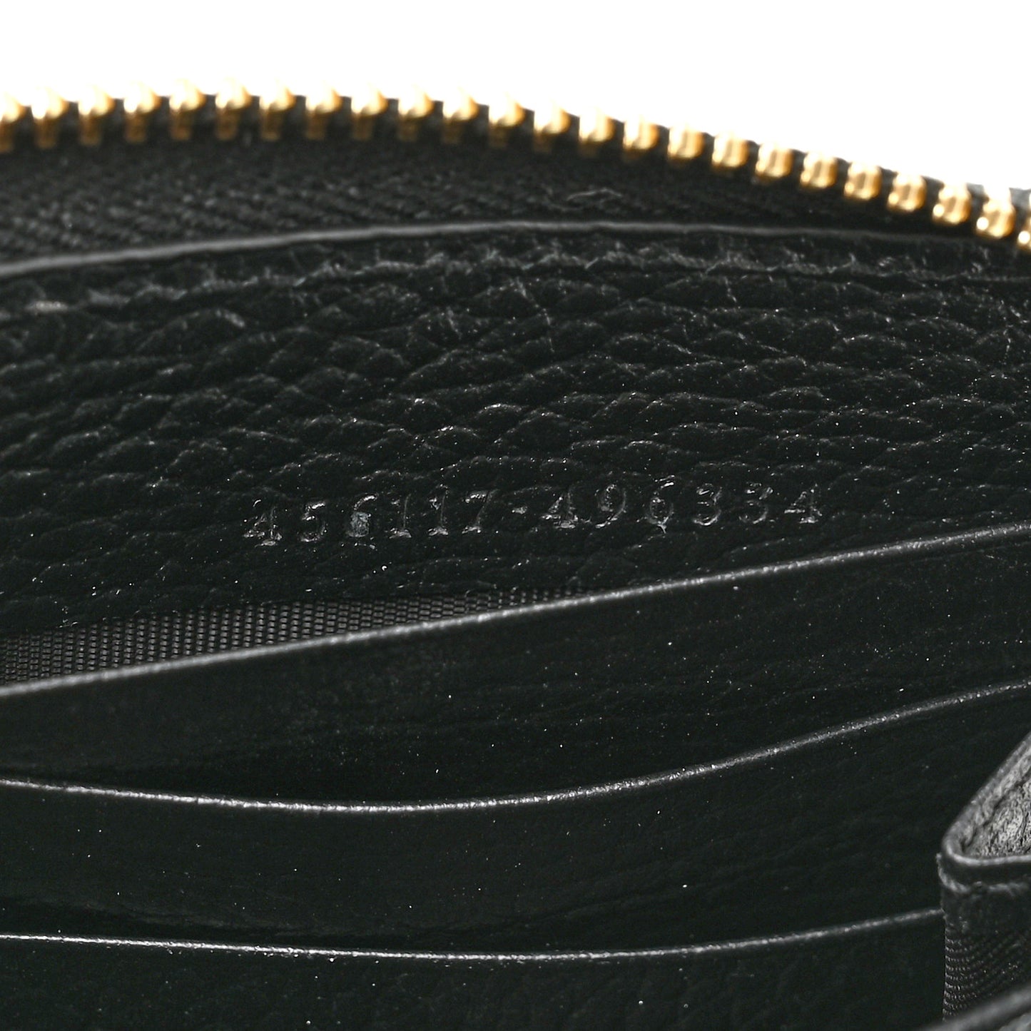 Dollar Calfskin GG Supreme Monogram GG Marmont Zip Around Wallet Black Beige Ebony
