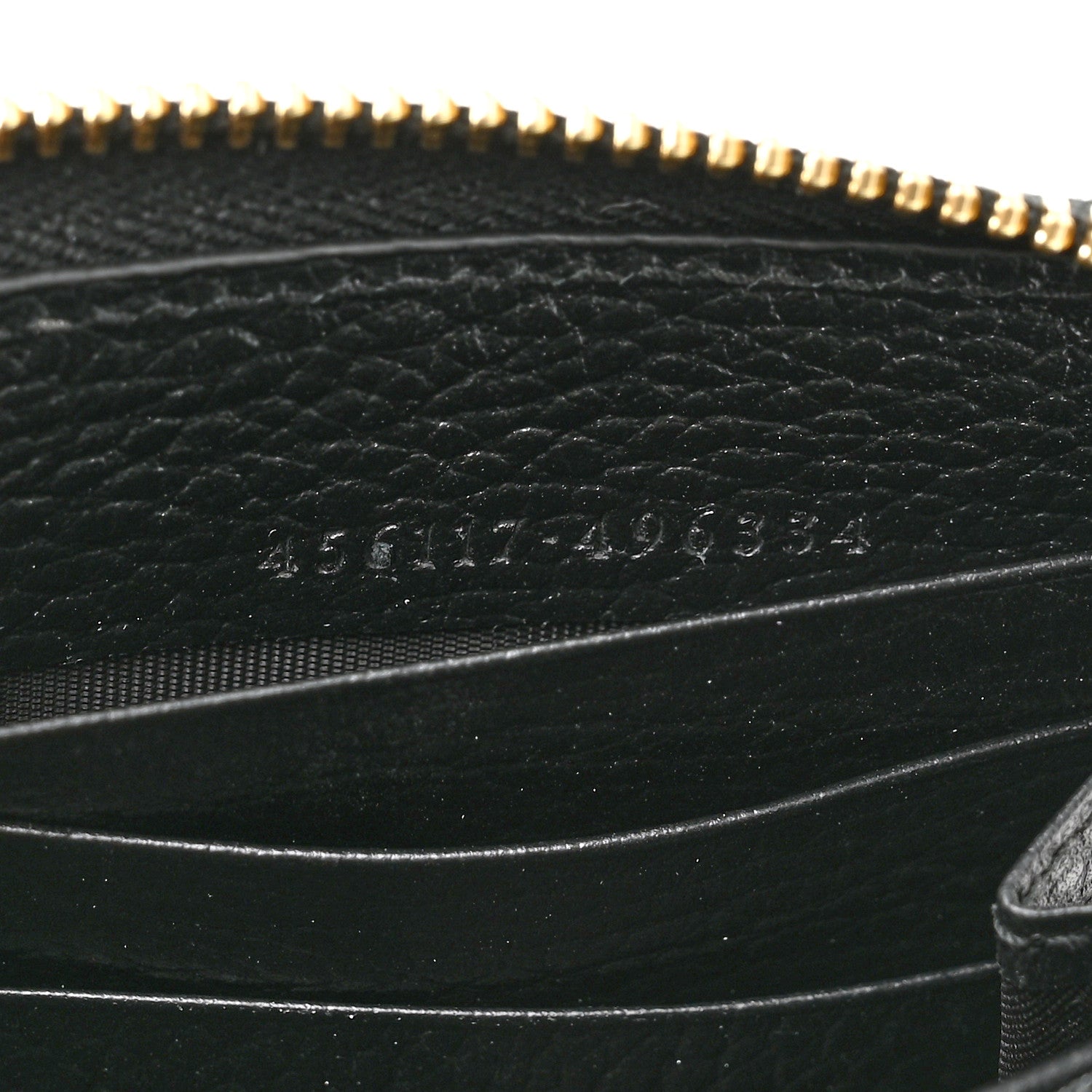 Gucci Dollar Calfskin GG Supreme Monogram GG Marmont Zip Around Wallet Black Beige Ebony 7 of 8