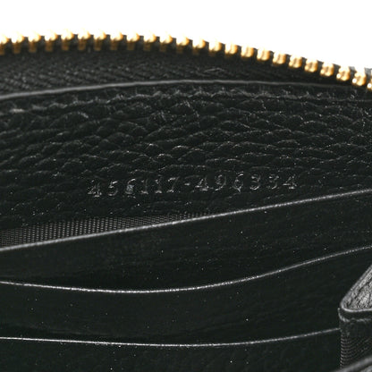 Gucci Dollar Calfskin GG Supreme Monogram GG Marmont Zip Around Wallet Black Beige Ebony 7 of 8