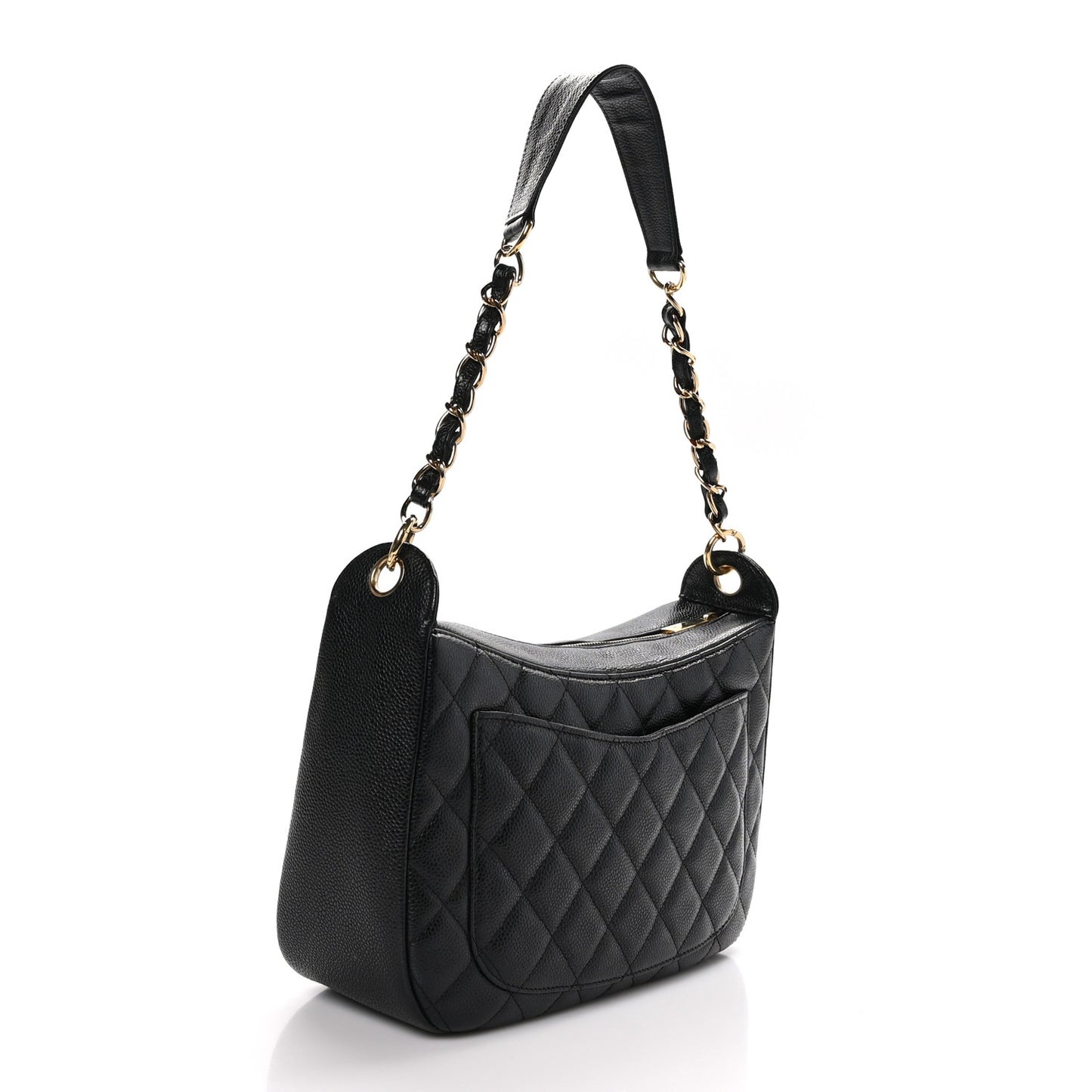 Caviar Quilted Timeless CC Shoulder Bag Black