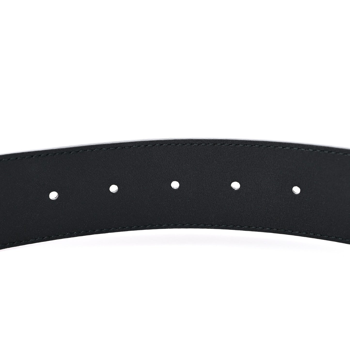 Textured Dollar Calfskin Nickel Double G 40mm Belt 95 38 Black