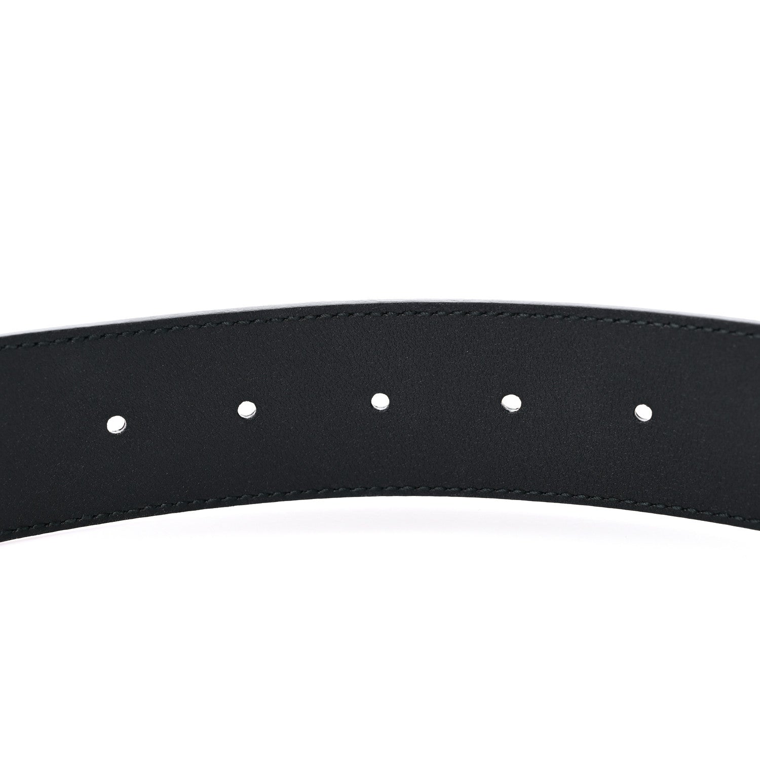 Gucci Textured Dollar Calfskin Nickel Double G 40mm Belt 95 38 Black 4 of 5