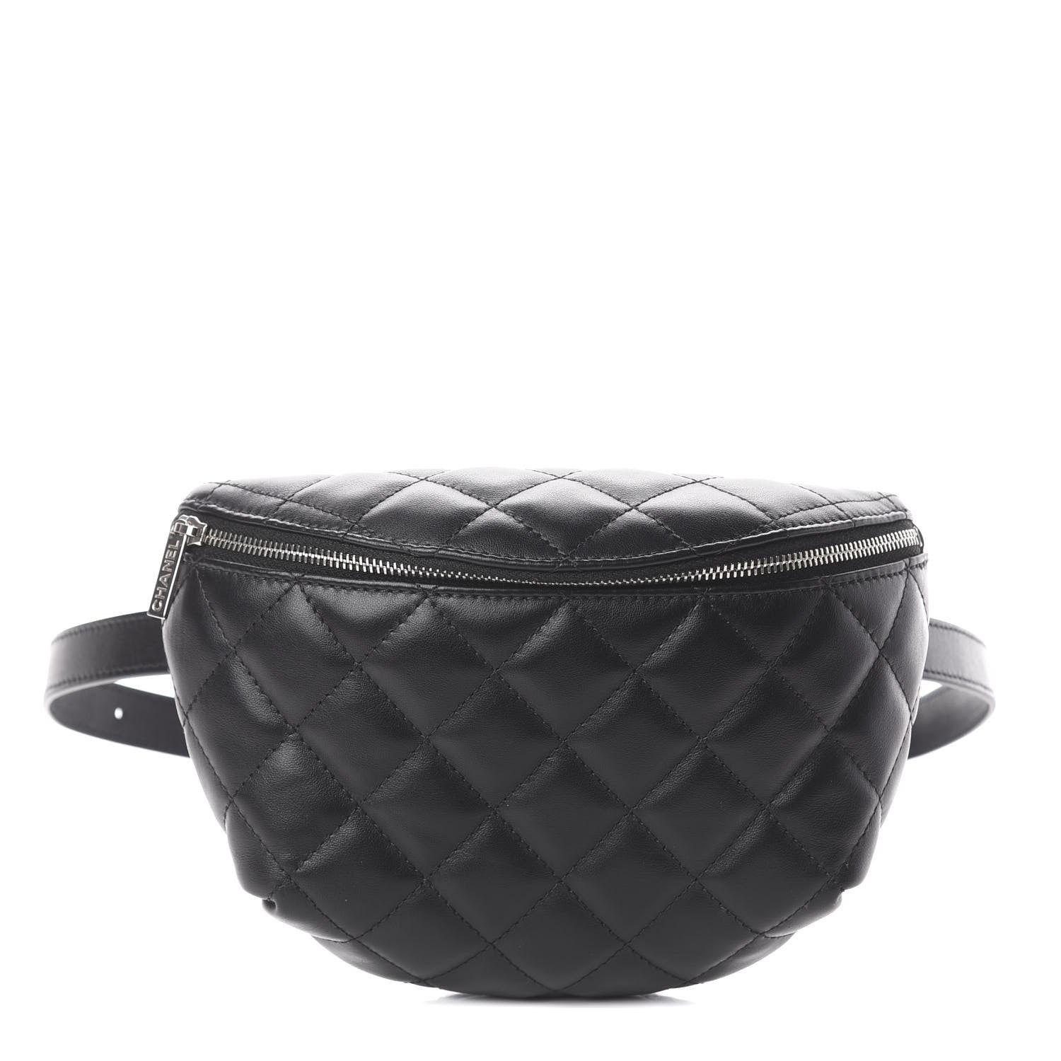 Chanel Lambskin Quilted Waist Belt Bag Black 1 of 11