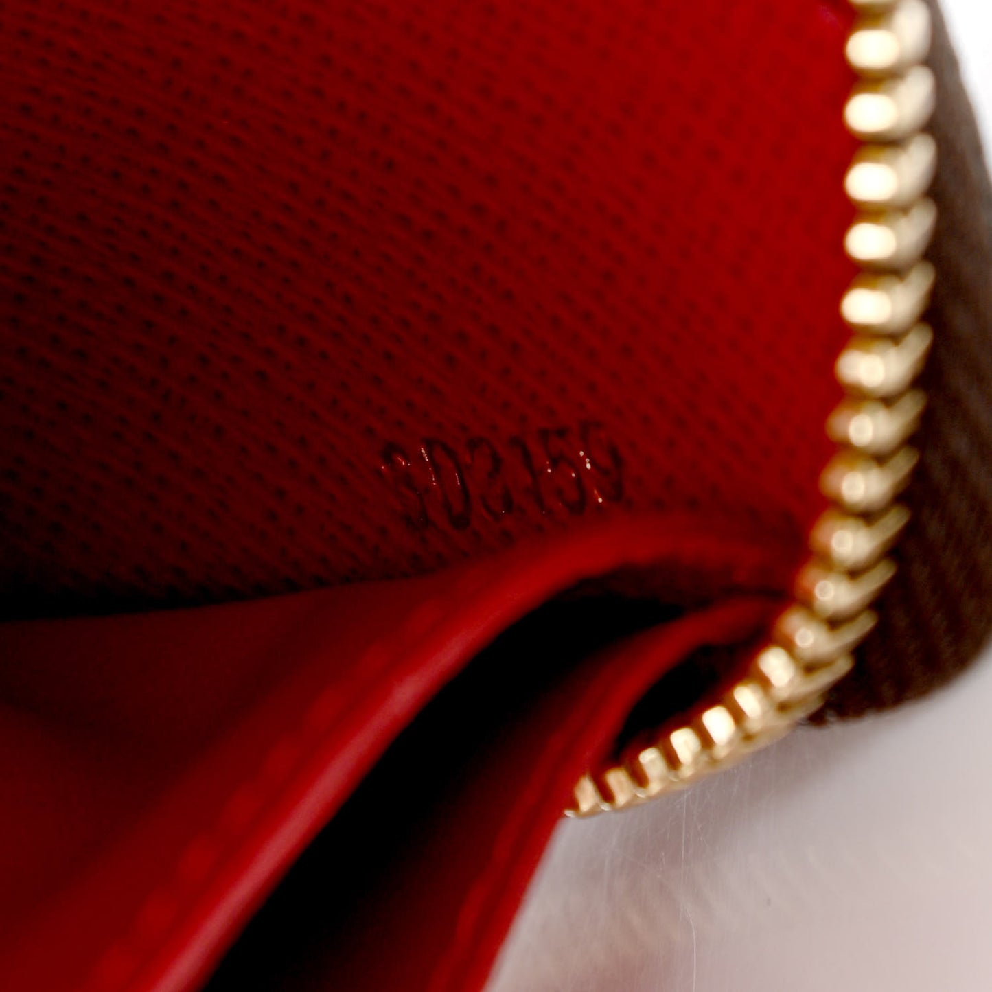 Damier Ebene Clemence Wallet Cherry
