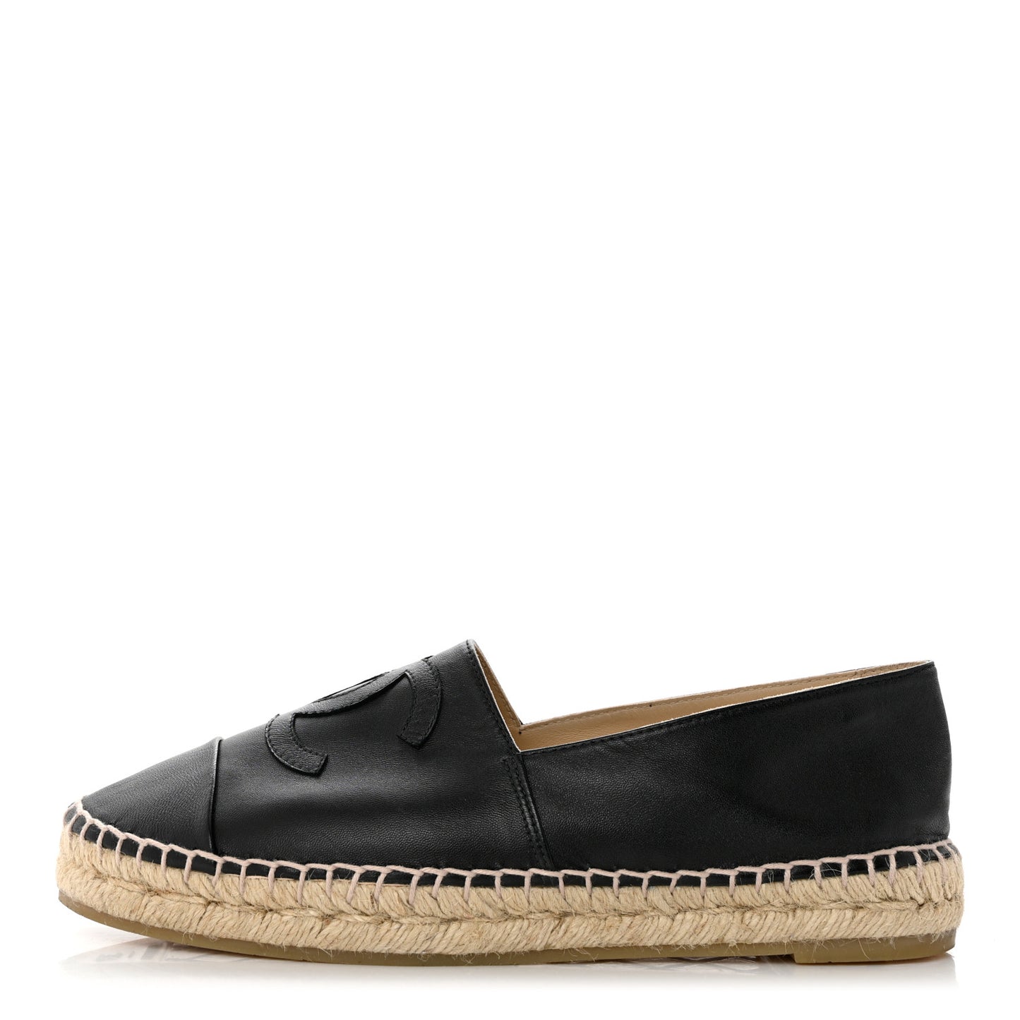 Lambskin CC Espadrilles 38 Black
