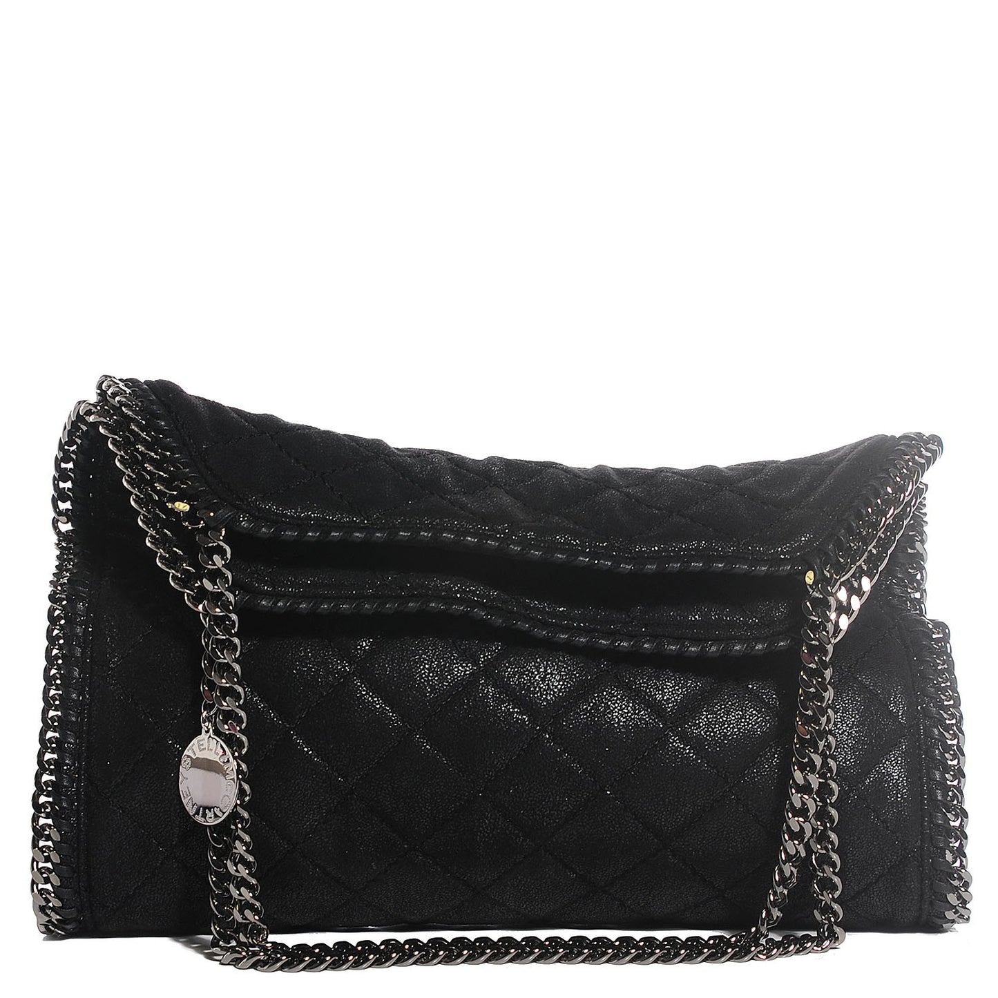 Shaggy Deer Quilted Small Falabella Tote Black