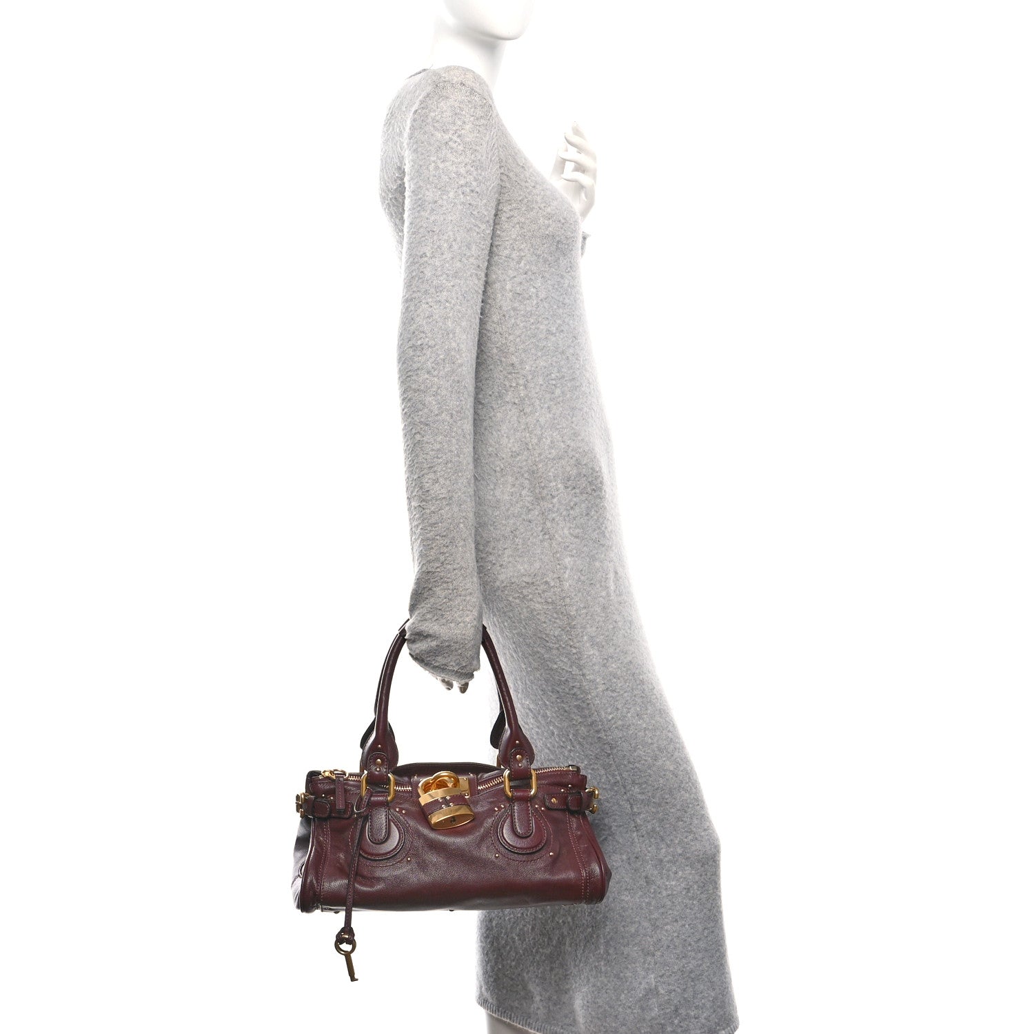 Chloe Grained Buffalo Paddington Grenat 2 of 10