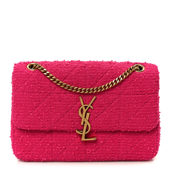 Saint Laurent Boucle Tweed Patchwork Monogram Medium Jamie