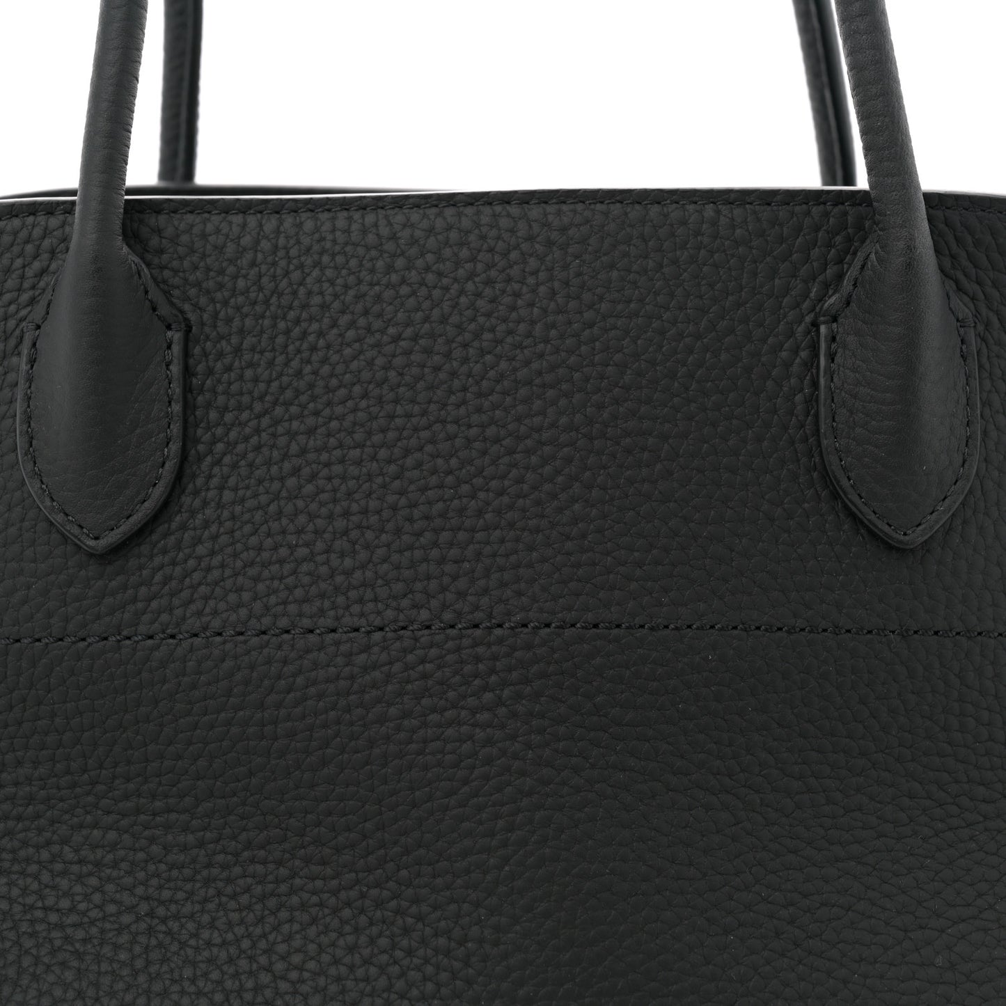 Matte Grained Calfskin Margaux Shoulder 12 Black
