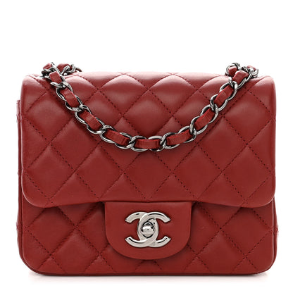 Chanel Lambskin Quilted Mini Square Flap Bordeaux 1 of 11