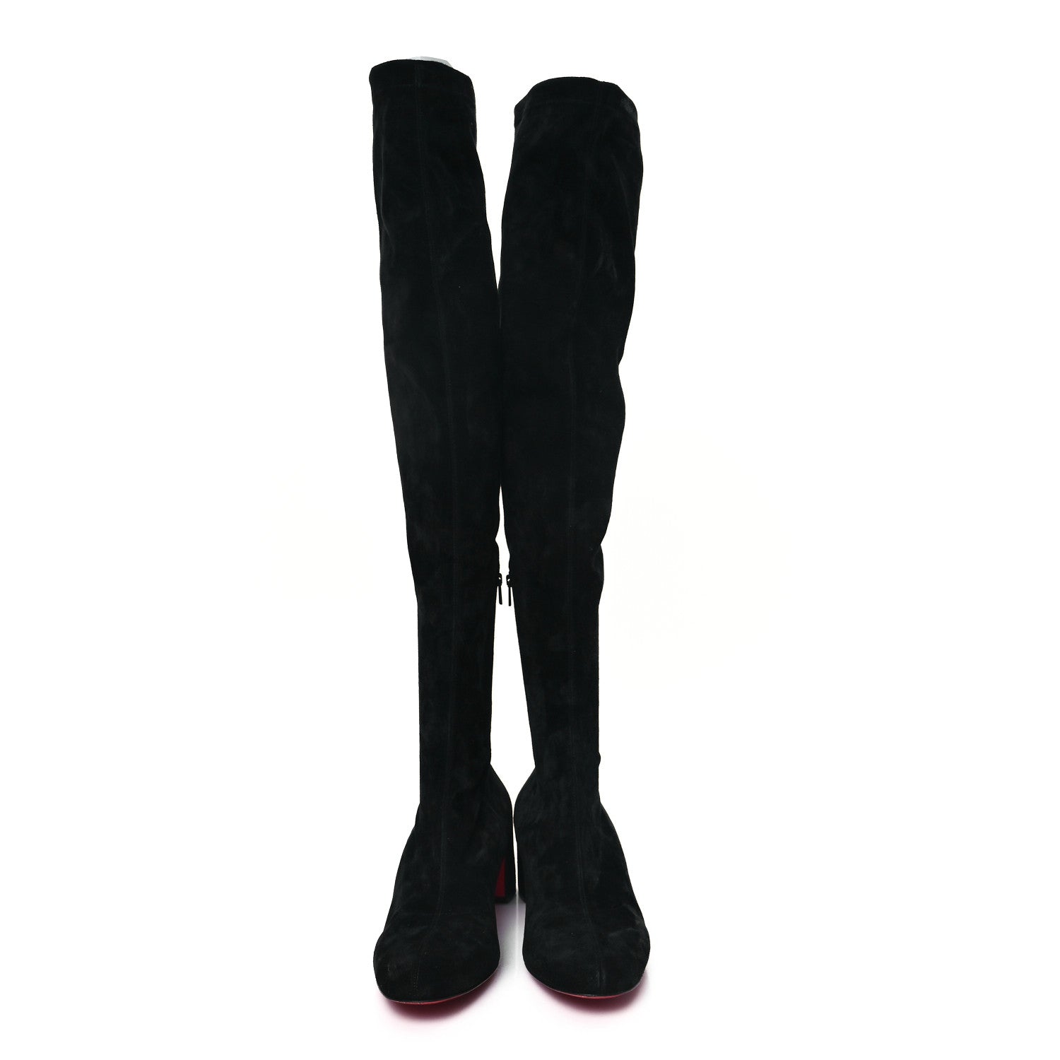 Christian Louboutin Veau Velours Stretch Turelaboot Alta 55 Over The Knee Boots 41 Black 2 of 7
