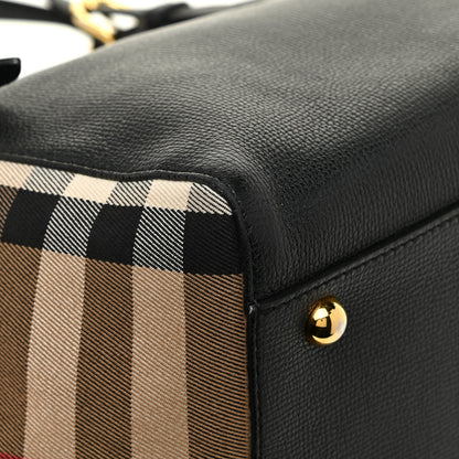 Burberry Grainy Calfskin House Check Small Canterbury Black 17 of 17