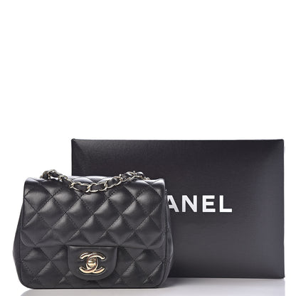 Chanel Lambskin Quilted Mini Square Flap Black 11 of 11