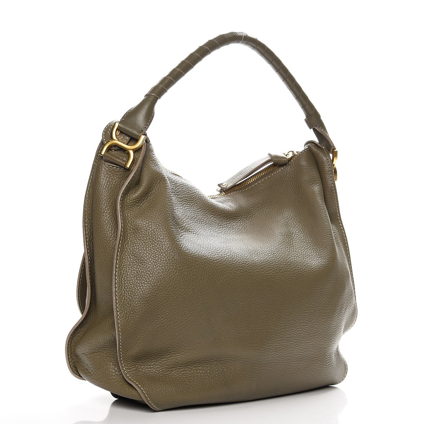 Calfskin Large Marcie Hobo Baobab Green