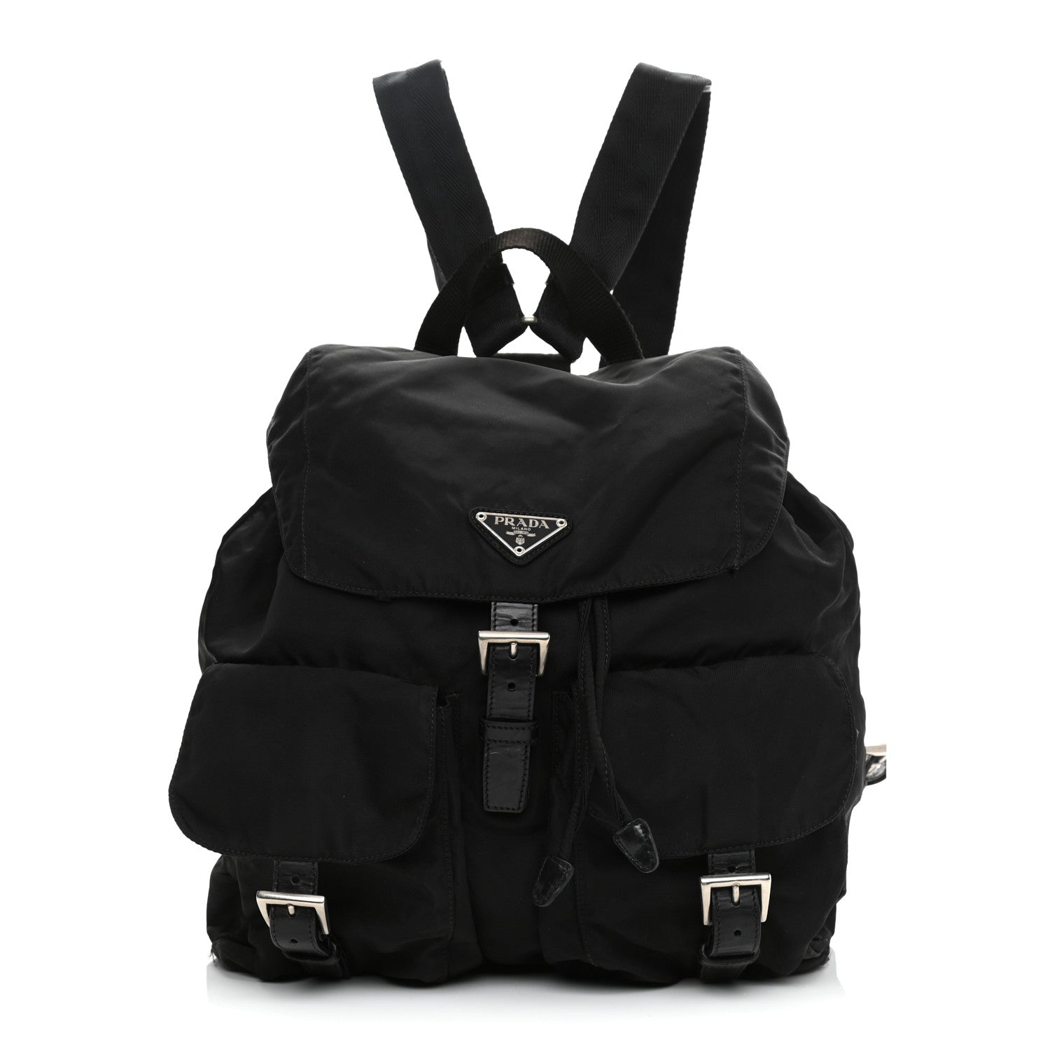 Prada Tessuto Nylon Saffiano Medium Backpack Black 1 of 20