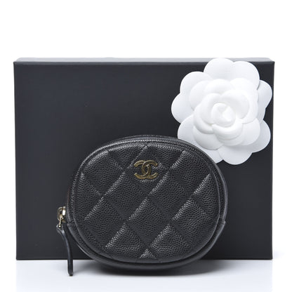 Chanel Caviar Quilted Zip Around Classic Coin Purse Black 8 of 8