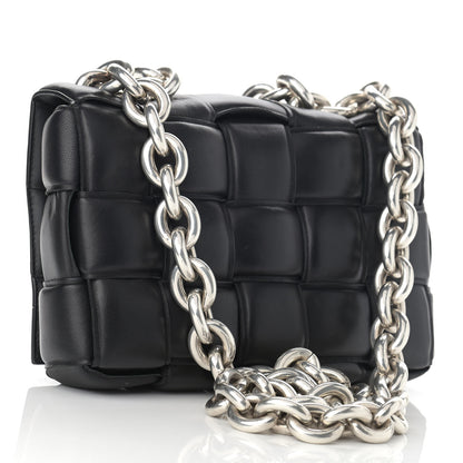 Bottega Veneta Lambskin Maxi Intreccio Padded Chain Cassette Crossbody Bag Black 2 of 16