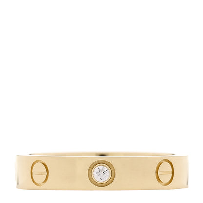 Cartier 18K Yellow Gold Diamond 4mm LOVE Wedding Band Ring 52 6 3 of 4