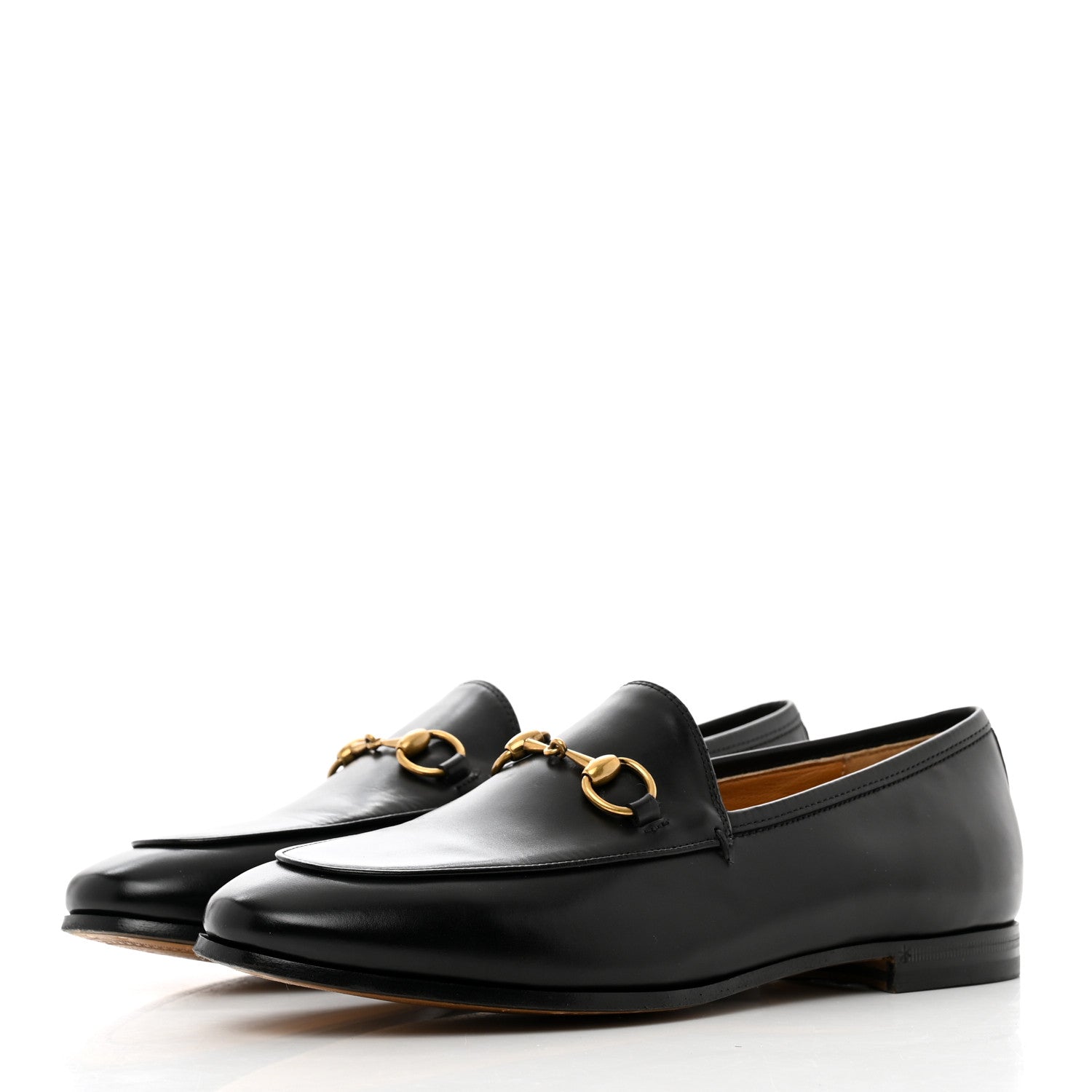Gucci Calfskin Womens Jordaan Loafers 37 Black 3 of 8