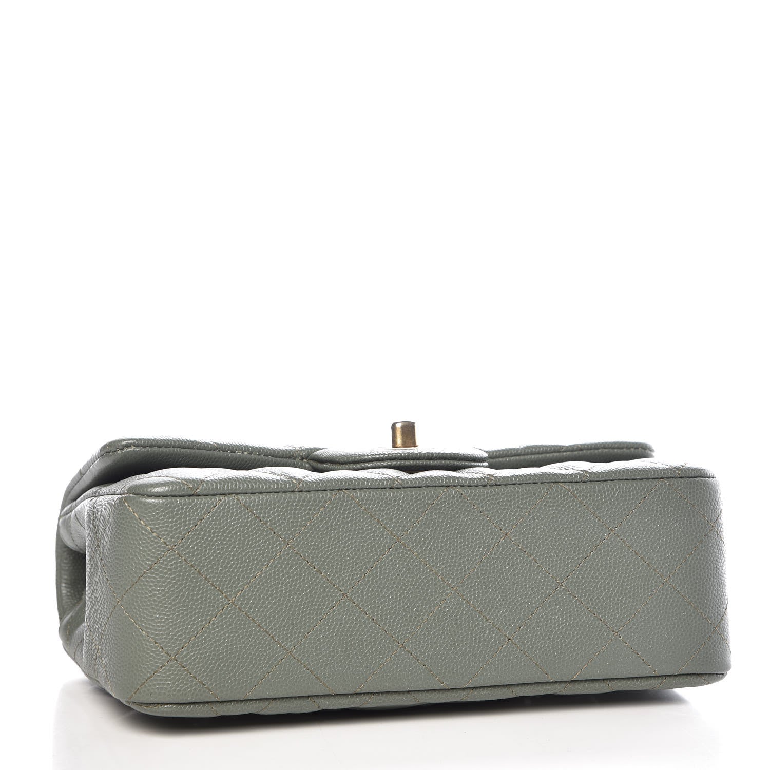 Chanel Iridescent Caviar Quilted Mini Rectangular Flap Green 4 of 9