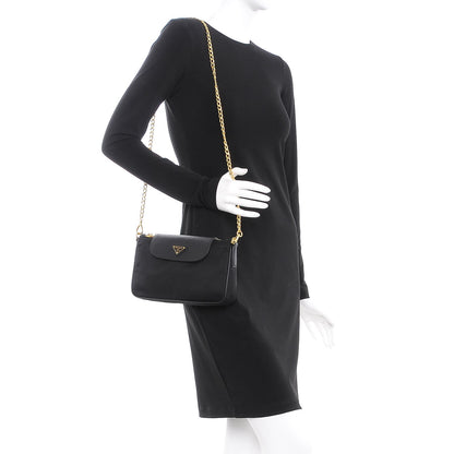 Prada Tessuto Nylon Saffiano Crossbody Bag Nero Black 2 of 7
