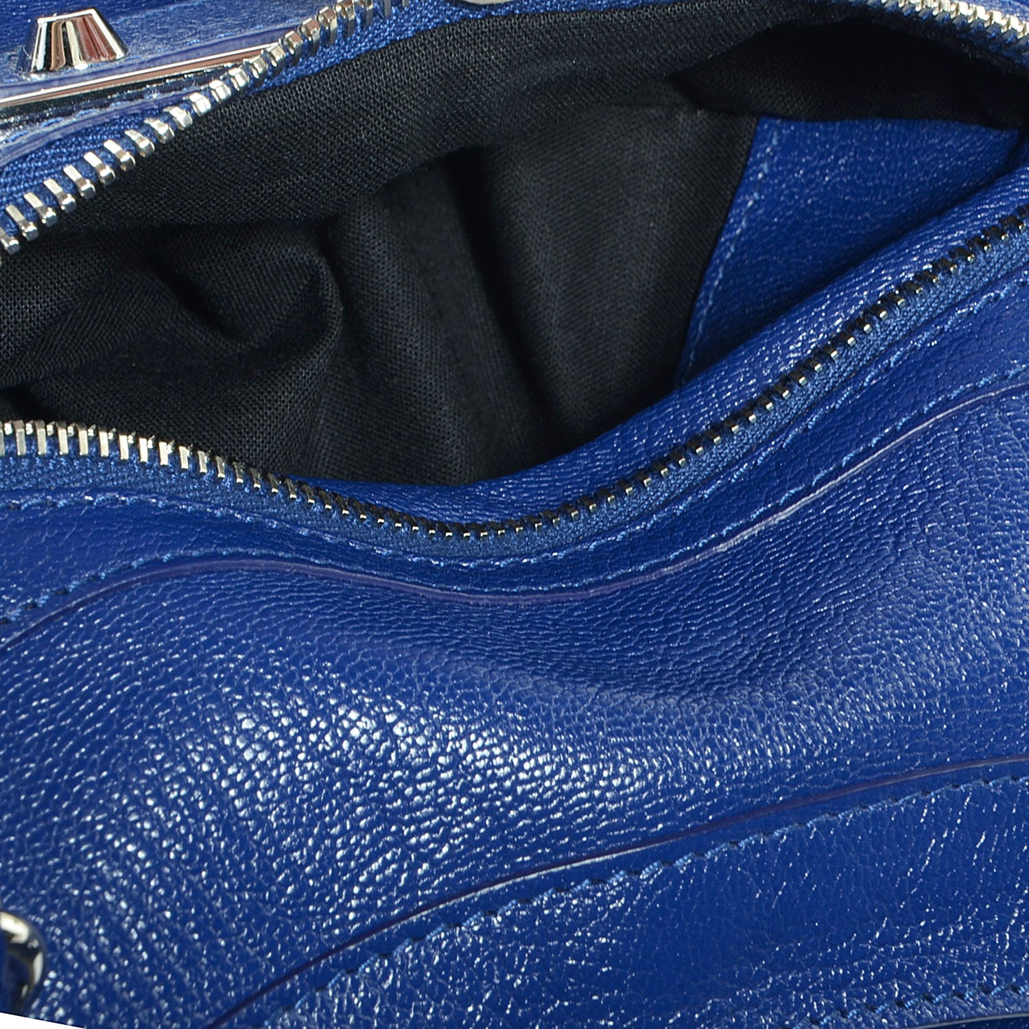 Balenciaga Chevre Silver Metallic Edge Hardware City Bleu Roi 11 of 12