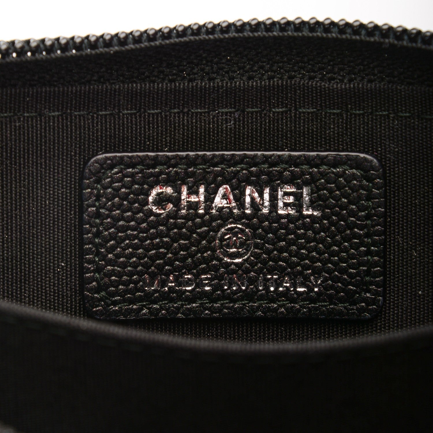 Chanel Caviar Quilted Boy Zip Around Coin Purse Wallet So Black 6 of 7