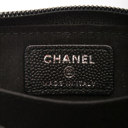 Chanel Caviar Quilted Boy Zip Around Coin Purse Wallet So Black 6 of 7