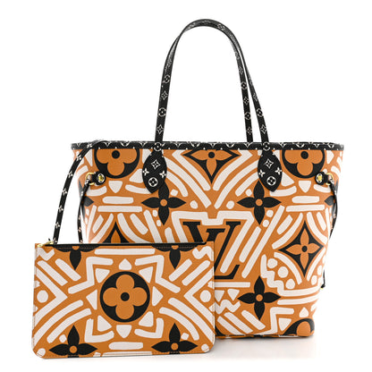 Louis Vuitton Monogram Giant Crafty Neverfull MM Creme Caramel 3 of 11