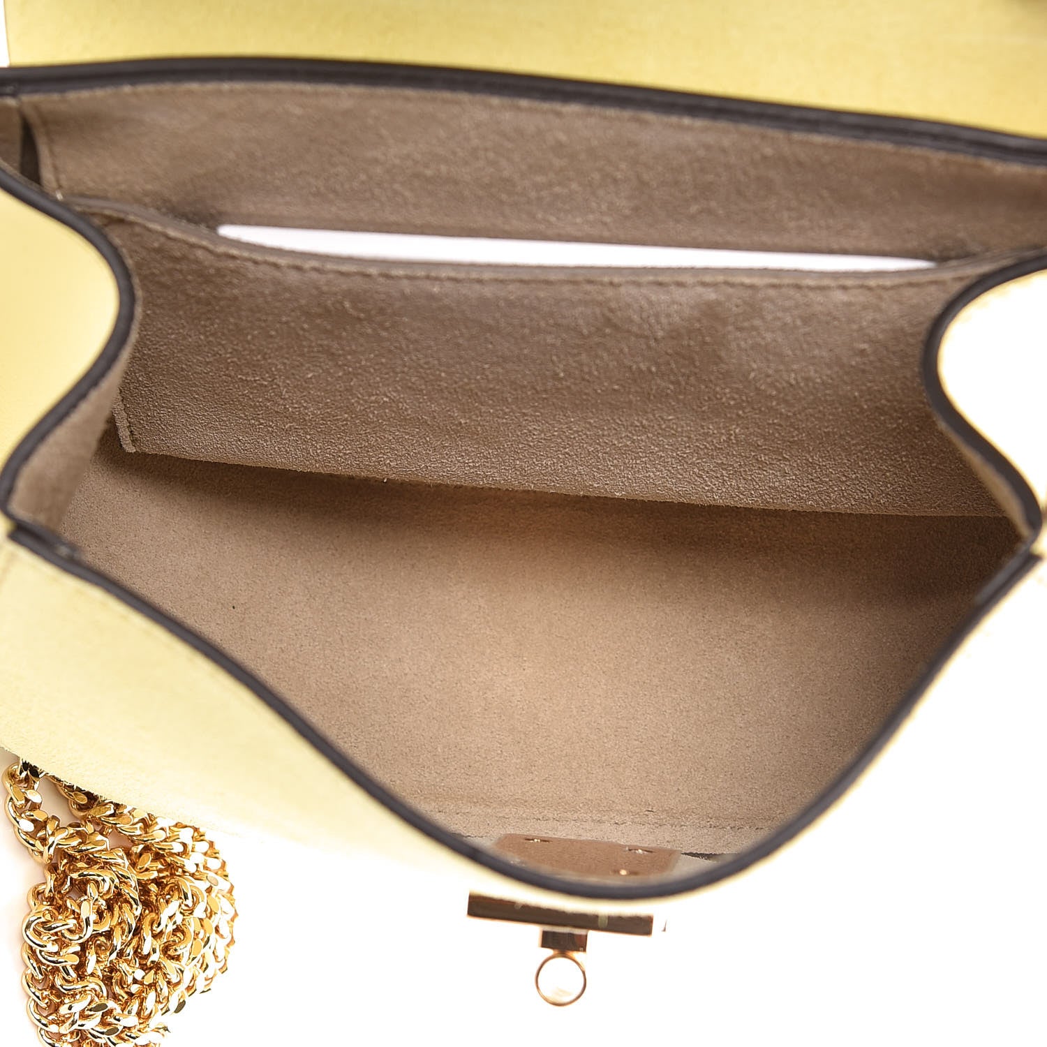 Chloe Suede Smooth Calfskin Mini Drew Shoulder Bag Lemonade 5 of 10