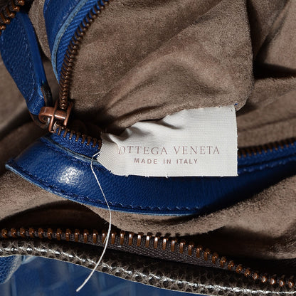 Bottega Veneta Shiny Goatskin Intrecciato Karung Large Veneta Hobo Cobalt 7 of 9