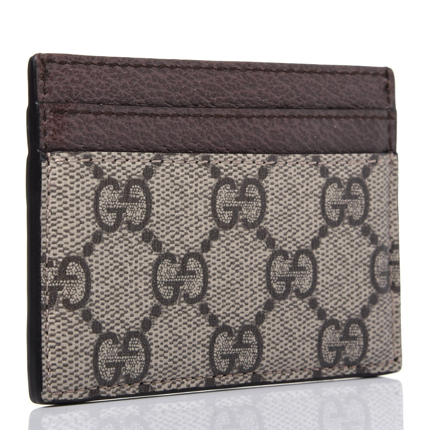 Gucci GG Supreme Monogram Ophidia Card Holder Brown 3 of 12
