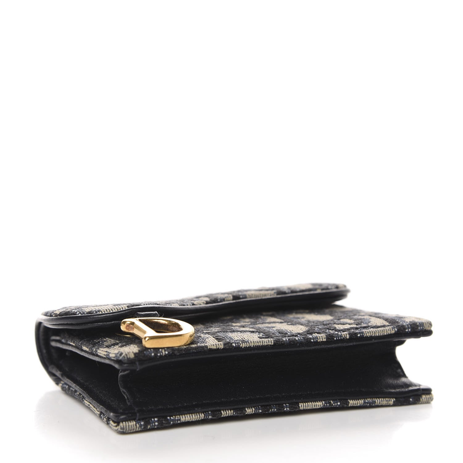 Christian Dior Oblique Saddle Card Holder Blue 4 of 8