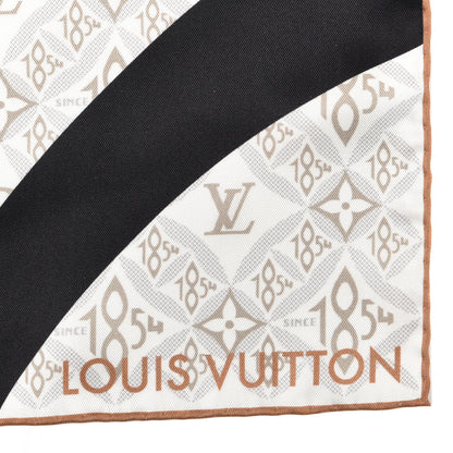 Louis Vuitton Silk Since 1854 Inkjet Monogram Square 45 Scarf Brown 2 of 3