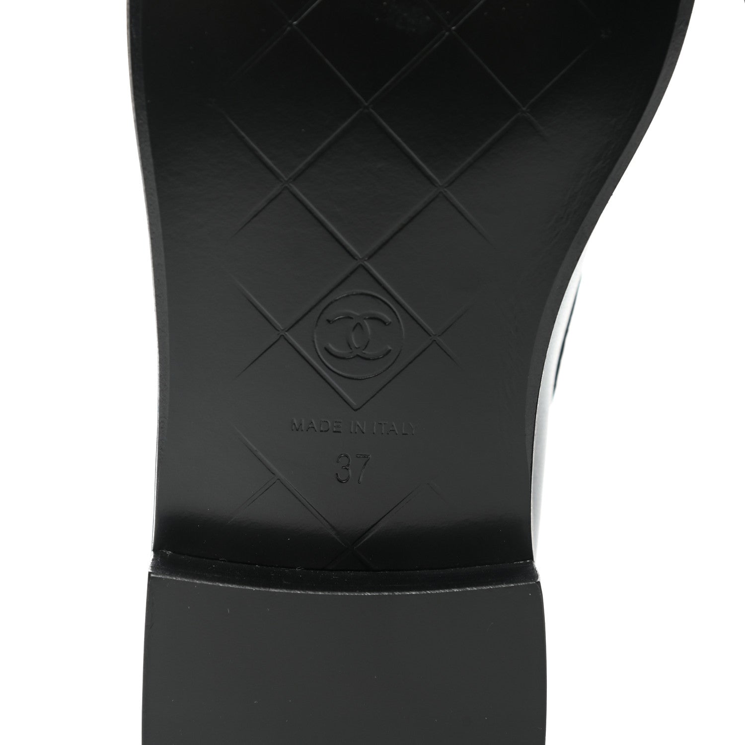 Chanel Lambskin Quilted CC Turnlock Loafers 37 Black 6 of 9