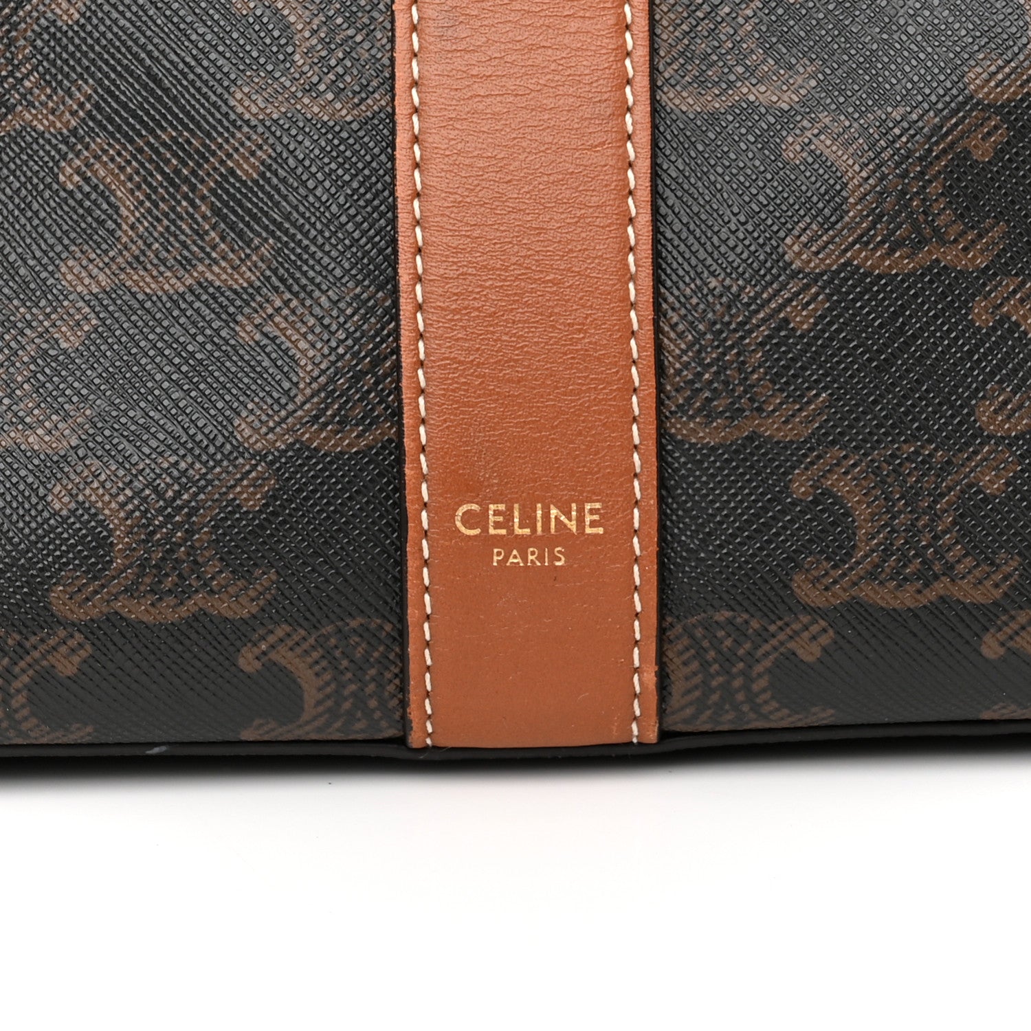 Celine Triomphe Canvas Calfskin Medium Cabas Bag Tan 15 of 19